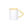 Tasse en céramique de sublimation bricolage avec poignée en forme de coeur 320 ml tasses en céramique blanche avec revêtement intérieur coloré bouteille d'eau spéciale par mer CCE12168