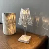 16 pcs Festa Decor LED Diamante Lâmpada De Mesa De Cristal Usb Carregamento Touch Sensor Restaurante Bar Decoração Night Light Light Presentes