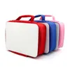 DHL50pcs Lunch Boxes Sublimation DIY White Blank Canvas Sport Travel Handbag Mix Color