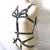 Bondages Leather Harness Underkläder Set Garter Bälten Sexiga Kvinnor Midja Till Leg Bondage Cage Straps Bra Body Underkläder Suspender 1122