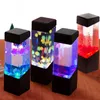 Nattlampor manet tankbelysning Aquarium Style USB LED -lamp Sensory Autism Lava Desk Dropshiping 9455338