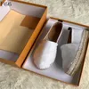 Luxe femmes chaussures décontractées mode imprimé lettre en cuir véritable avec boîte carte sac à poussière confortable toile paresseux taille 35-41