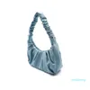 High Quality Lady Bag Casual Dating Soft PU Leather Handbag with Rumpled Handle, Fashionable Pleated Underarm 2021