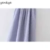 Sweet Women Blue Striped Sexy Sling Long Dress Elegant Female Sleeveless Cotton Casual Summer Vestido 210514