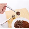 Multifunctionele koffie lepel roestvrij staal keuken benodigdheden scoop tas afdichting clip koffie meten lepel draagbare voedsel keukengerei