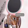 Boîtes de rangement Poubelles LED Boîte Cosmétique HD Miroir Organisateur De Maquillage Bijoux Portable Creative Beauté Conteneur