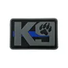 PVC -tygkrok och slingfäste K9 Claw Armband Blue Line Service Dog Badge Chapter Dekorativa klistermärken Mjuk silikon Taktisk P9684511