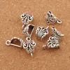 Allay Hollow Butterfly Flower Conectores Flojo Beads Bails Antique Silver / Gold / Bronce Fit Charm Pulsera Europea L683 210pcs / Lot