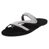 Slippers Summer plage pour femmes Crystal Solid Crystal Roman Plus taille plane de taille Flip Flops Sandals Sandals Chaussures
