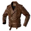 Veste de moto à la mode pour hommes 2021 Nouveaux hommes Vintage Biker Veste en cuir Manteau d'hiver Polaire Casual Faux Cuir Vêtements d'extérieur P0813