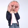 女性毛皮の女性のフェイク2022デザインラクーン犬襟フード付きデタッチ可能レックスライナーオーバーコート冬ウォームパーカコートレディースカジュアル