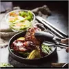 Fruitgroentegereedschap Keuken, eethuizen Tuin Drop levering 2021 Roestvrij staal Sile Meat Barbecue BBQ Clips Salade Bread Food Bar Serve