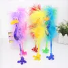 BallPoint Pennor Creative Cartoon Ostrich Animal Shape Cute Pen 0.7mm Kawaii Feather Blue Ink Office Writing Student Stationery