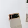 Cajas de teléfono de moda al por mayor para Samsung Galaxy Z Flip3 Case Láser Diseño de lujo Frosted Colorido