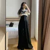 TWOTWINSTYLE Ruffle High Waist Wide Leg Pants Female Fashion Maxi Trousers Women Casual Clothes Spring Summer 211115