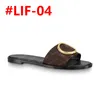 2024 Desinger tofflor Slide Thong Sandal Brown Leather Letters Sandaler Kvinnor Slipper Män glider vid Waterfront Womens 35-41 med låda och dammväska #LIF-01