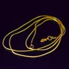 Цепи ювелирные украшения подвески 1 мм Золотая змея колье для женщин роскошные украшения для ювелирных украшений оптом 16 18 20 22 26 26 28 30 Drop