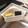 Drain Garbage Basket Kitchen Sink Peel Sponge Vegetable Box Rag Storage Suction Cup Pool Hanging Triangle Basket