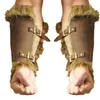 Wrist Support Larp Costume Knight Viking Gauntlet Leather Bracer Men Cosplay Adult Arm Steampunk For Accessories Fur Medieval Armor L