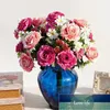 Decorative Flowers & Wreaths 1pcs Rose Bouquet Twelve Piece Lifelike Fake Artificial For Home Wedding Store1 Factory price expert design Quality Latest Style