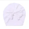 Curva recém-nascido bonés meninas oco turbante elástico infantil beanie tamp top knot kat acessórios de cabelo 8 desenhos opcionais BT6585