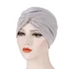 Musulman Coton Bandanas Front Croix Turbante Bonnet Islamique Chapeaux pour Femmes Skullies Bonnets Inde Wrap Foulard Hijabs