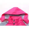 Filles hiver veste chaude 3-16T enfants printemps coupe-vent imperméable à l'eau à capuche velours doublure épaisseur habit de neige bébé fille manteau 211011