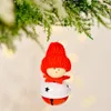 Juldekorationer Julstickad hatt Bell Pendant Xmas Tree Pendants Hem Nyår Dekoration W-01014