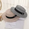 Bérets M Mark chapeaux de paille à dessus plat femme couleur mixte chapeau de plage dame plaisancier casquettes de soleil Panama Fedora casquette femme Snapback Gorras