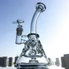 Narghilè da 9 pollici Becher Dab Rig Bong in vetro Percolatore svizzero Riciclatore Tubi dell'acqua Piccolo tubo Soffione doccia Becher Fab Egg Oil Dab Rigs con giunto femmina da 14 mm