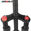 Airwolf MTB 29ERエアサスペンション自転車フロントフォークマウンテンダウンヒルバイクフォーク185mmトラベル1-1 / 8 "100×15mmスルーアクスルディスクブレーキDHバイク部品