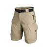 Pantalones cortos de carga militares urbanos para hombres Pantalones cortos de camuflaje al aire libre de algodón FS99 210716