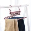 Tvättpåsar Multifunktionsförvaringshanger garderob Space Saving Folding Hangers Clothes Pants Organizing Hanging Rack6638378