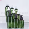 50pcs 100ml 150ml 200ml 녹색 플라스틱 화장품 로션 병, 빈 서브 병 샴푸 병, 라운드 병 greengoods