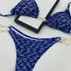 Designer-Bikini-Badeanzug für Damen, sexy Badeanzug, Damen, rückenfrei, geteilter Buchstabe, Mehrfarben, Sommerzeit, Strand, Badeanzüge, Wind-Badebekleidung