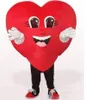 Halloween Cute Heart Mascot Costume di alta qualità Cartoon Red Love Anime Tema Caratteri Ad per adulti Ceso di compleanno di Natale Outfit Outdoor