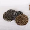 Leopard tryckfjäder hösten beret koreanska versionen all-match student målare hatt vinter brittisk mode trendig åttkantig keps