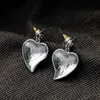 Lady's Simple Heart-Shaped Pendant American Flag Glänsande Pave Crystal Enamel Golden Drop Earring Fine Smycken X0709 x0710