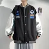 メンズジャケット2022スプリングスタイル香港プラスサイズスタンドアップカラーステッチルース野球の制服