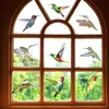 Наклейки на стену Увеличить наклейка Hummingbird Window 3D Трехмерная трехмерная птица Предупреждение Предупреждение о предпосылке Украшение фона