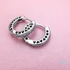 Heart Hoop Earrings Original Box for Pandora 925 Sterling Silver small ear ring for Women Mens EARRING