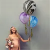 10 sztuk Niebieski Różowy Agat Marmur Balony Kolorowe Lateksowe Powietrze Balon Dla Baby Shower Urodziny Decor Decor Kids Party Supplies 12 ''