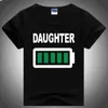 Summer Family Clothing MOMMY DAUGHTER SON T Shirt Battery Mother Kids Matching Outfits Short Sleeve Daughter Son Clothes 210521