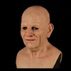 Dekoracja imprezowa Old Man Scary Face Mask Halloween Maski do kostiumów maskaradę Cosplay Grandpa Full Head Lateks Masker223y