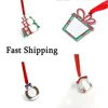 Creative Christmas Pendant Blank Sublimation Hängande Ornament Santa Claus Decoration Festival Party Supplies för vänner