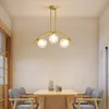 Luxe koperen hanglampen lampen glazen bal Noordse kroonluchter voor eetkamer ontwerp hangende lamp slaapkamer keuken led verlichting