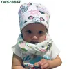 Yeni Bahar Sonbahar Kış Pamuk Çocuk Şapka Kap Seti Erkek Kız Boyun Eşarp Sıcak Çocuk Kasketleri Setleri Örme Bebek