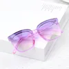 Gradient Färgglasögon Ultraviolett Solglasögon Kvadrat Ljusfärger Lens Mode Baby Barn 10 5SR Y2