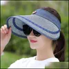 Ampla Brim bonés Chapéus Chapéus, Lenços Luvas Moda Aessórios Cokk Mulheres Grande Floppy Summer Beach Sun Chapéu Botão ST Boné para Anti-UV Visor Fe