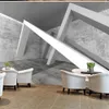 リビングルームセメントの壁のための3D壁画の壁紙工業用風の背景
